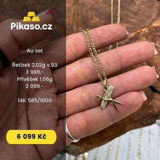 Sety a komplety 🫶🏻 Napiš a objednej 🎁 Nebo se zastav osobně a zatoč si na kole štěstí 🍀🤑 #zastavarnapikaso #karvina #zlato...